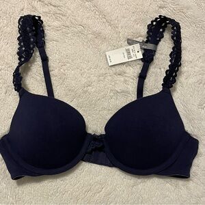 NWT Aerie Navy Blue 34B Demi Coverage Bra
